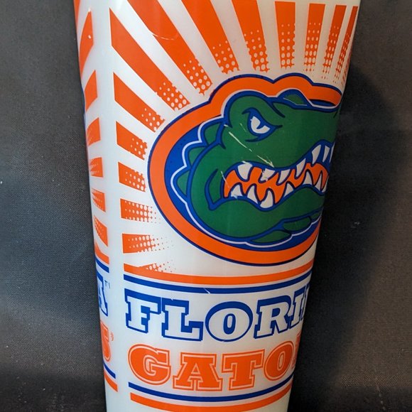 Large 30 oz. Florida Gators Cup 7 1/2" Tall Displayed on Bookcase Gator Chomp! - Picture 12 of 12